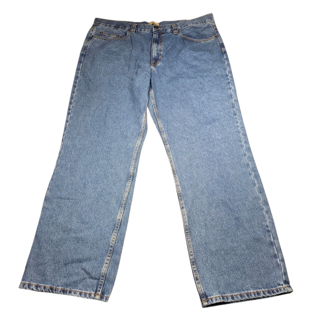 Blue Mountain Mens Straight Leg Jeans‎ Medium Wash Blue Denim 100% Cotton 40x32